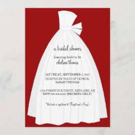 Einladung der Brautdusche {Rot}