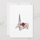 Einladung der Brautdusche, sagte sie Oui Ja (Rückseite)