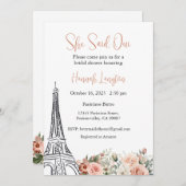 Einladung der Brautdusche, sagte sie Oui Ja (Vorne/Hinten)