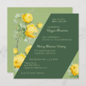 Einladung der Brautdusche von Gelben Rose (Vorne/Hinten)