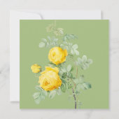 Einladung der Brautdusche von Gelben Rose (Rückseite)