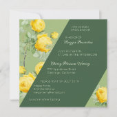 Einladung der Brautdusche von Gelben Rose (Vorderseite)