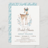 Einladung der Brautdusche "Woodland Deer Bridal" (Vorne/Hinten)