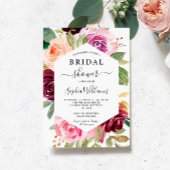 Einladung der Bridal-Dusche Burgundy Floral Frame