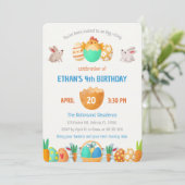 Einladung der bunten Osterjungen zum Geburtstag (Stehend Vorderseite)