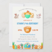 Einladung der bunten Osterjungen zum Geburtstag (Vorderseite)