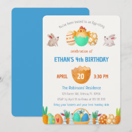 Einladung der bunten Osterjungen zum Geburtstag