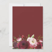 Einladung der Burgunder Foto Graduierungspartei (Rückseite)