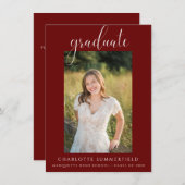 Einladung der Burgunder Graduierungspartei (Vorne/Hinten)