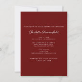 Einladung der Burgunder Graduierungspartei (Rückseite)