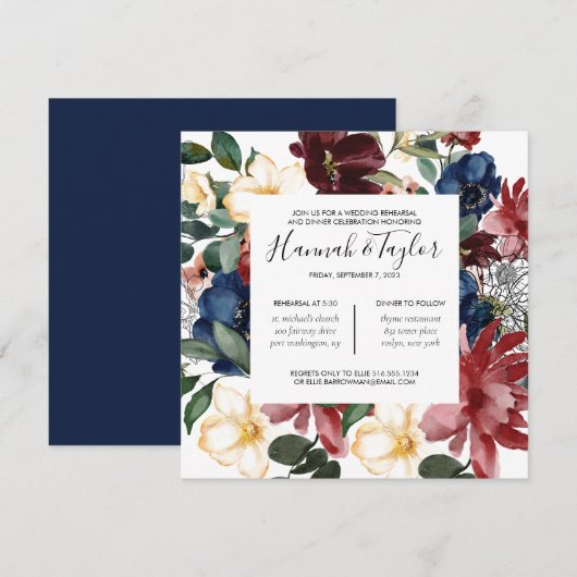 Einladung der Burgunder Marine Probe (Vorne/Hinten)