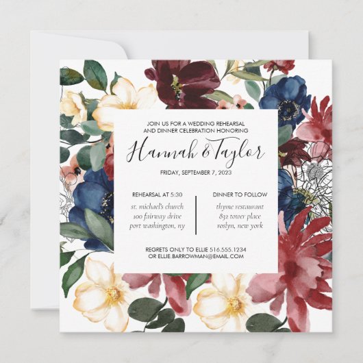 Einladung der Burgunder Marine Probe (Vorderseite)