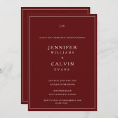 Einladung der Burgunder Monogram Probe (Vorne/Hinten)