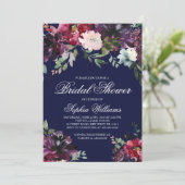 Einladung der Burgundy Bridal Dusche (Stehend Vorderseite)
