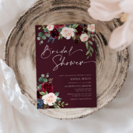 Einladung der Burgundy Bridal Dusche