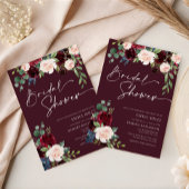 Einladung der Burgundy Bridal Dusche