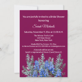 Einladung der Burgundy Winter Bridal Dusche