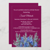 Einladung der Burgundy Winter Bridal Dusche (Vorne/Hinten)