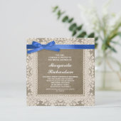 Einladung der Burlspitze und des blauen Band-Braut (Stehend Vorderseite)