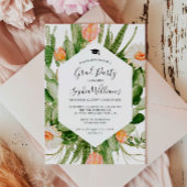 Einladung der Cactus Blume Frame Graduation Party
