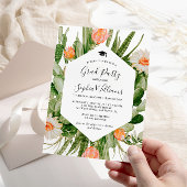 Einladung der Cactus Blume Frame Graduation Party
