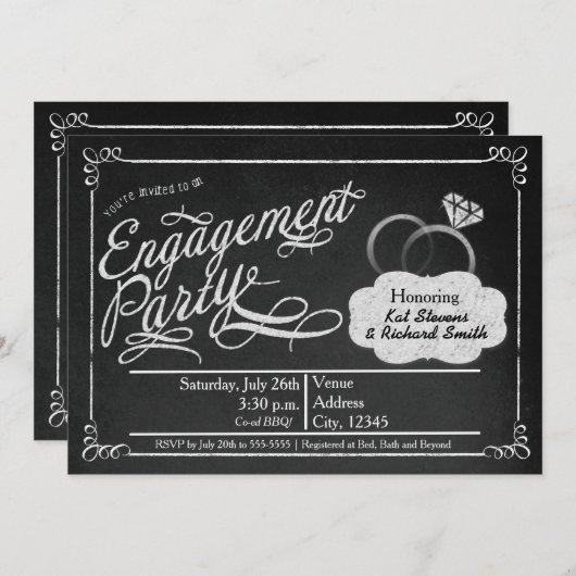 Einladung der "Chalkboard"-Gruppe (Vorne/Hinten)