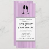 Einladung der Champagne Toast Engagement Party (Vorne/Hinten)