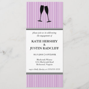 Einladung der Champagne Toast Engagement Party