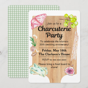 Einladung der Charcuterie Food Board