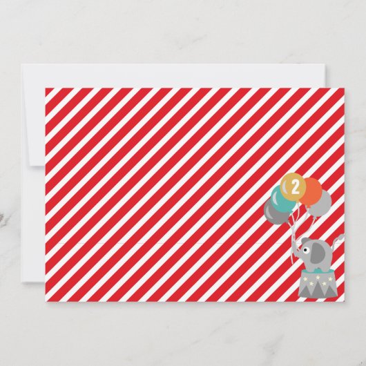 EINLADUNG DER CIRCUS CARNIVAL BIRTHDAY (Rückseite)