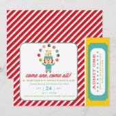 EINLADUNG DER CIRCUS CARNIVAL BIRTHDAY (Vorne/Hinten)