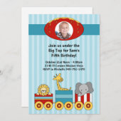 Einladung der Circus Geburtstagspartei (Vorne/Hinten)