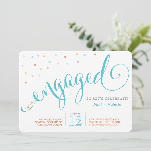 Einladung der Confetti-Gruppe (Stehend Vorderseite)