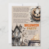 Einladung der Creepy Kürbislaterne Halloween Gedic (Vorderseite)