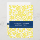 Einladung der Custom Graduation Party Yellow Blue (Vorne/Hinten)