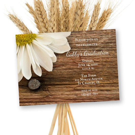 Einladung der Daisy and Barn Wood Graduation Party