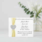 Einladung der Diamond Heart Yellow Engagement Part (Stehend Vorderseite)