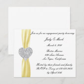 Einladung der Diamond Heart Yellow Engagement Part (Vorne/Hinten)