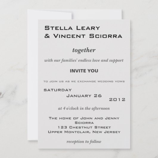 Einladung der Diamondplate Industrial Wedding (Rückseite)