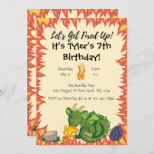 Einladung der Dragon Birthday Party (Vorne/Hinten)