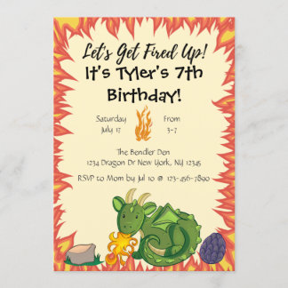 Einladung der Dragon Birthday Party