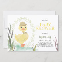 Einladung der Duckling Boy Baby Dusche