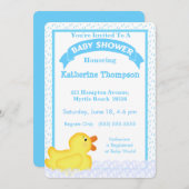 Einladung der Ducky Babydusche aus gelbem Gummi (Vorne/Hinten)