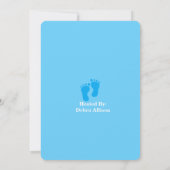 Einladung der Ducky Babydusche aus gelbem Gummi (Rückseite)