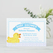 Einladung der Ducky Babydusche aus gelbem Gummi (Stehend Vorderseite)