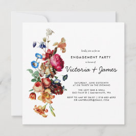 Einladung der dunklen Vintagen floralen Engagement