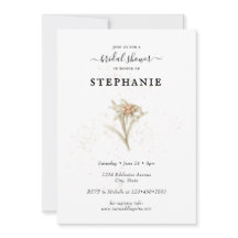 Einladung der Dusche Edelweiss Floral Bridal