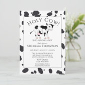 Einladung der Dusche "Holy Cow Print Boy" (Stehend Vorderseite)