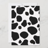 Einladung der Dusche "Holy Cow Print Boy" (Rückseite)