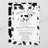 Einladung der Dusche "Holy Cow Print Boy" (Vorne/Hinten)